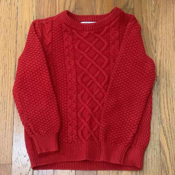 Boys Old Navy Red Cable Knit Sweater Size Small 6-7 EUC - Picture 1 of 7